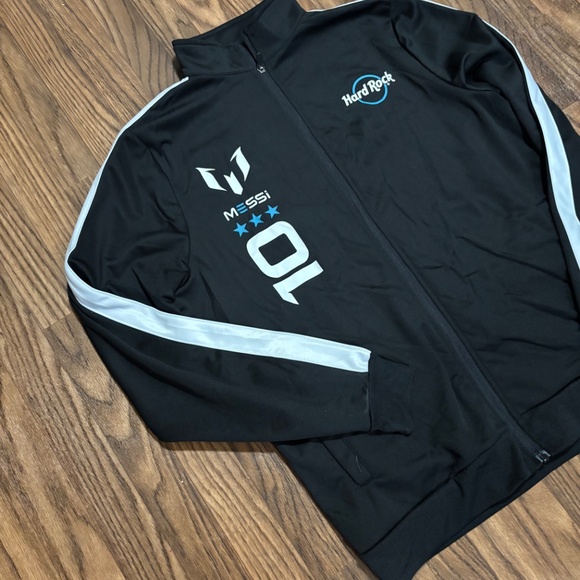Messi X * Hardrock Edition Full Zip Up Track Jacket * Size Large - Picture 4 of 10